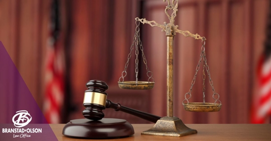 Scales of justice with a judge's gavel